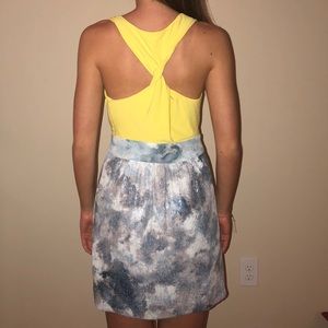 Rachel Roy Yellow and Blue dress with Sequin